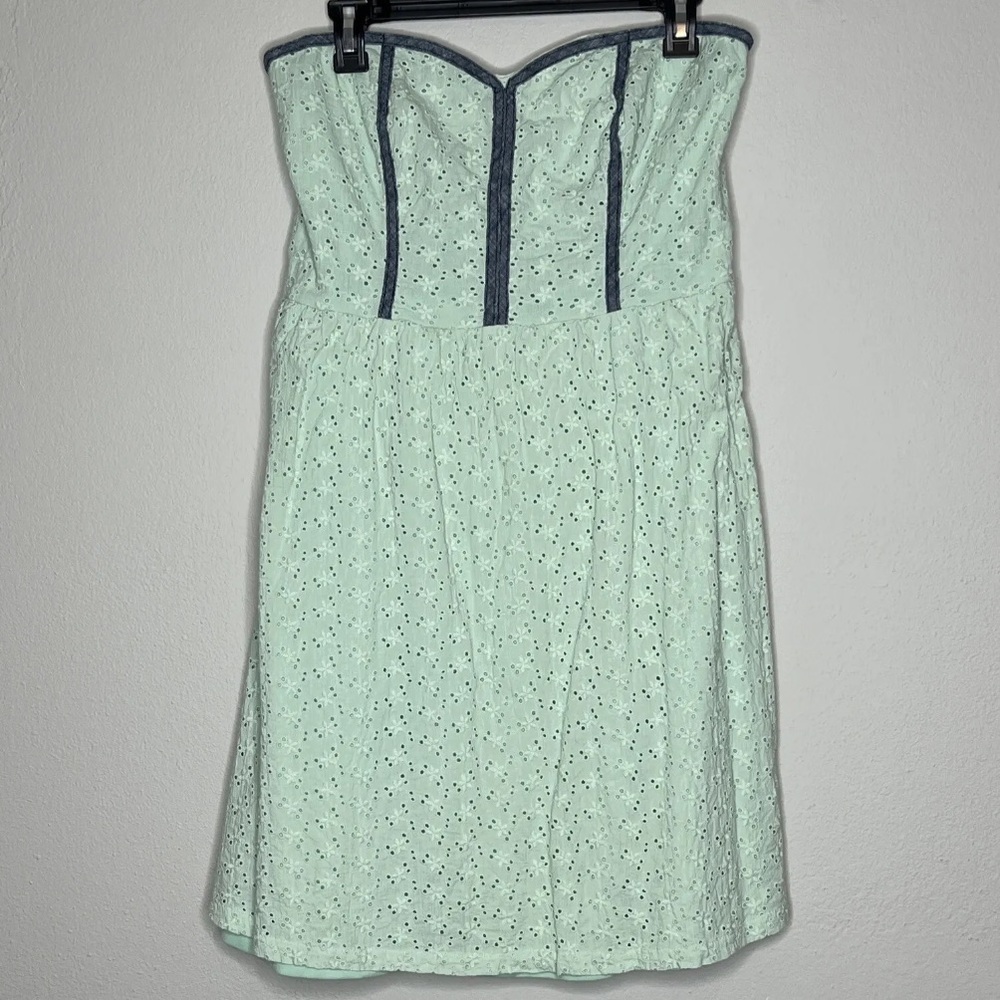 Maurices’ Women’s Mint Green Eyelet Strapless Dress Size XLarge E7